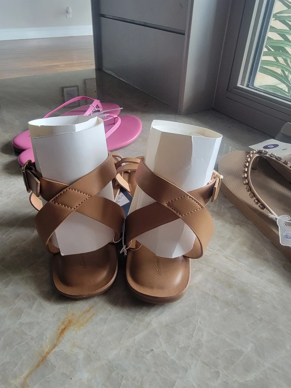 Bundle of 3 Sandals (2 Shade & Shore & 1 Universal Thread) Sz 6 ($45)